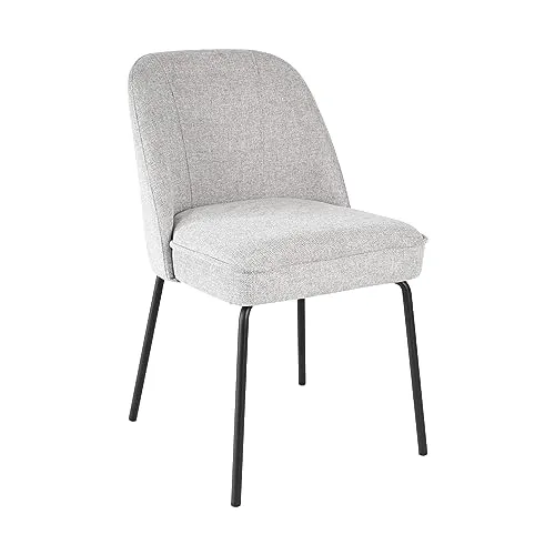 Kick Collection Esszimmerstühl Britt - Grau - Modern und Hochwertig - Strukturierter Stoff en Metall - Erhältlich in vielen Farben