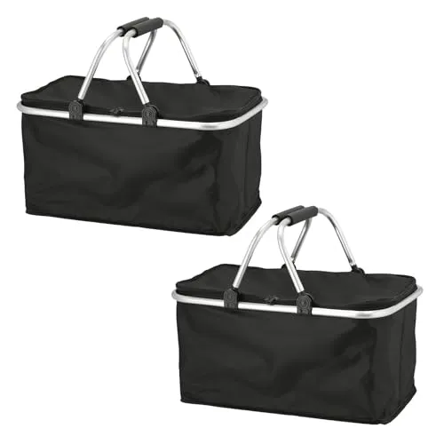 2X Thermo Einkaufskorb 30l Faltbare Kühltasche mit Kühlfunktion