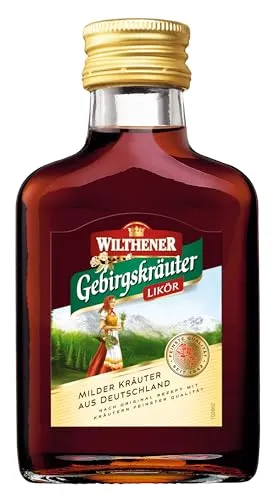 WILTHENER Gebirgskräuter I Herzhafter milder Kräuterlikör I 30% vol. I 0,1 l