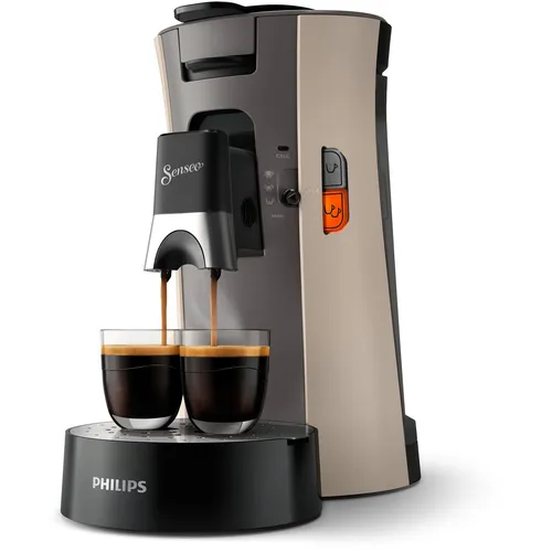 Philips Senseo Select CSA240/30 Kaffeepadmaschine - Individuelle Kaffeestärkewahl - 1-Tassen-Kaffeemaschinen mit Kaffeestärkewahl Plus und Memo-Funktion für perfekten Genuss. Hergestellt aus 21% recyceltem Plastik, ideal für nachhaltigen Kaffeegenuss.
