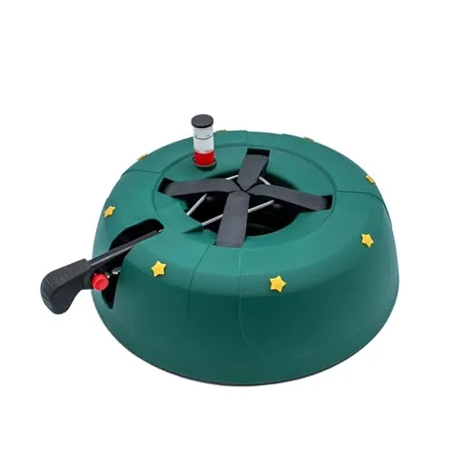 Christbaum Ständer grün mit Einseiltechnik - 32 cm - Weihnachtsbaumständer mit 2-Liter-Wassertank, ideal für Bäume bis 2 m Höhe, einfaches Aufstellen dank Fußhebel und stabiler Konstruktion.