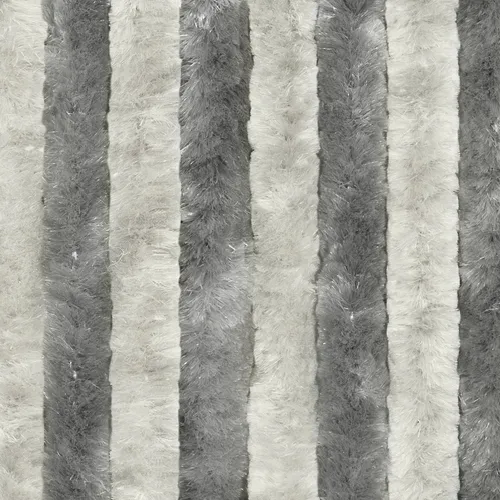 Flauschvorhang silber-grau aus Chenille 100 x 200 cm - Vorzelte: Hochwertiger Insektenschutz-Vorhang in silber-grau, ideal für Camping und Wohnmobile, aus robustem Chenille für zusätzlichen Komfort.