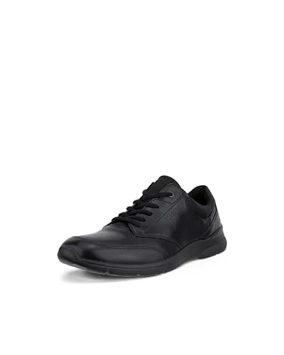 ECCO Herren Irving' Shoe, Schwarz, 47 EU - Herren-Sneaker aus hochwertigem Vollnarbenleder mit innovativer ECCO FLUIDFORM Technologie für optimalen Komfort und Flexibilität. Perfekt für den Alltag!