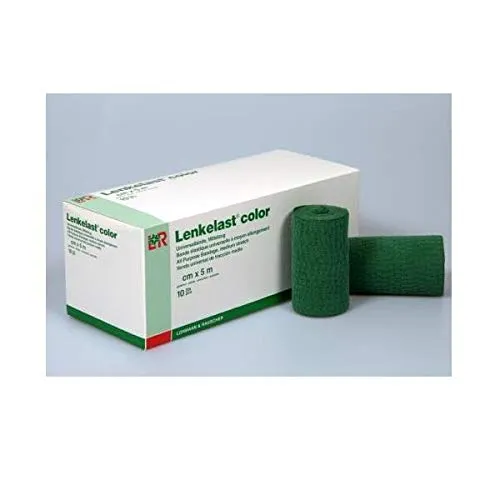 Lenkelast color 6 cm x 5 m grün - 10 Stück - Binden in hochwertiger Qualität, ideal für Bandagen und Fixierungen, flexibel und langlebig für optimalen Halt.