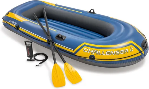 Intex Boot 2 Schlauchboot Blau/Gelb 236 x 114 x 41 cm, Kanu Kajak Camping