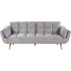 Elegantes Schlafsofa 3-Sitzer Asby in Hellgrau