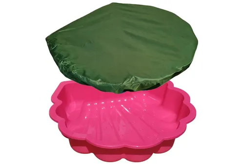 TikTakToo Sandkasten Wasser- und Sandmuschel (2-tlg) mit Abdeckplane - Spielspaß für Kinder ab 18 Monaten! Diese praktische Sandmuschel bietet eine kreative Spielmöglichkeit im Freien und kommt inklusive Abdeckplane für optimalen Schutz.