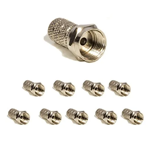 Premium X 10x F-Stecker 4mm Set Für Koaxialkabel F-Aufdrehstecker Antennenstecker Sat Empfang