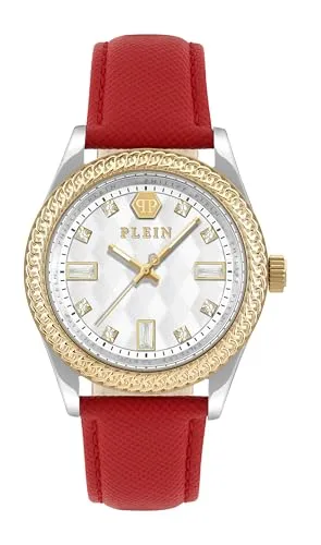 PHILIPP PLEIN Quarzuhr QUEEN – Elegante Analoguhr in rot von Philipp Plein