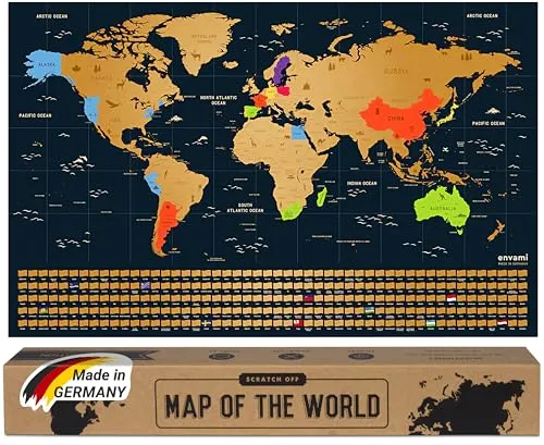 envami® Rubbel Weltkarte in gold von envami