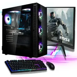 Gaming PC Komplett-Set Intel Core i9 12900K - GeForce RTX 5060 8GB - 1TB SSD - Erleben Sie ultimatives Gaming mit diesem Komplett-Set: Intel Core i9 12900K, 32GB RAM und 27