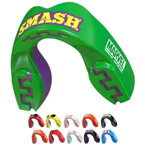 Marvel The Hulk Sport Zahnschutz Erwachsene und Kinder Sport Mundschutz Für alle Vollkontakt-Sportarten einschließlich Rugby, MMA, Kampfsport, Kickboxen, Judo, Hockey & Boxe