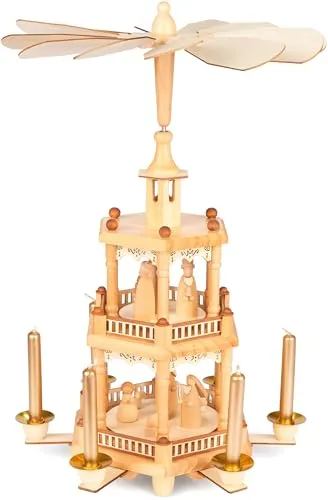 BRUBAKER Weihnachtspyramide aus Holz 43 cm