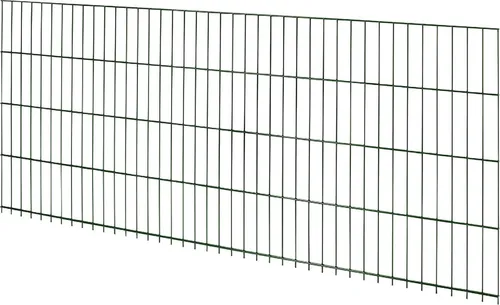 Floraworld Doppelstabmatte-Zaun Comfort 201 x 83 cm – Moosgrün