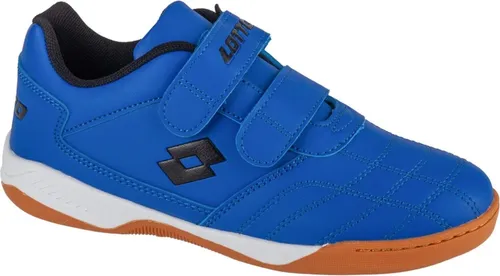 Lotto Hallenschuh mit Klettverschluss blau 27 EU - Sneaker für Kinder, ideal für Badminton, Handball und mehr. Mit praktischem Klettverschluss für einfaches An- und Ausziehen.