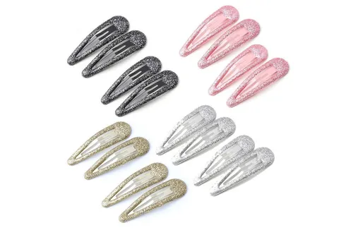LuxusKollektion Haarclip Haarspangen Pailletten Glitzer Schwarz 4 Silber 4 Gold 4 Pink 4