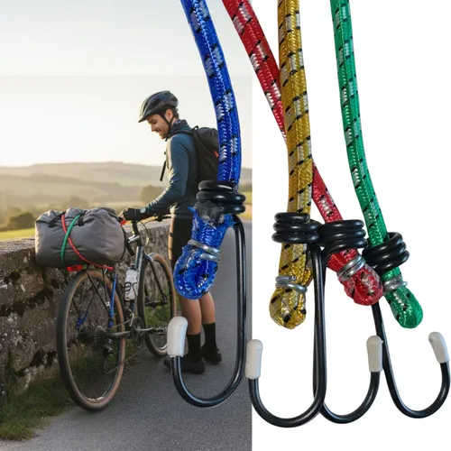 St. Expanderseil Gepäckgummi Spanner Gepäckspanner Gummseil Doppelhaken Gummi 4