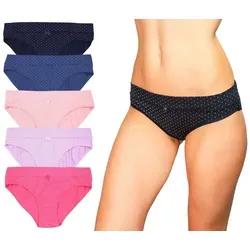 Alkato Slip Damen Slips Baumwolle Unterwäsche 5er Pack bunt XXL