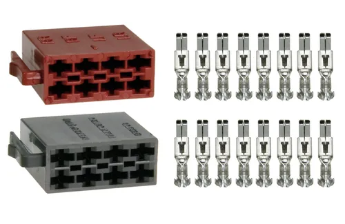ACV Autoradio Montageset 8-polig ISO-Stecker für Strom Lautsprecher inkl 16 Kontakte