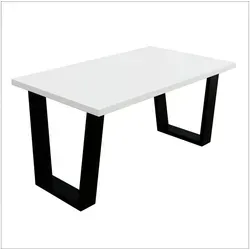Platan Room Couchtisch FRED Kaffeetisch mit Metallgestell 80x60 oder 100x60 cm weiß 100 cm