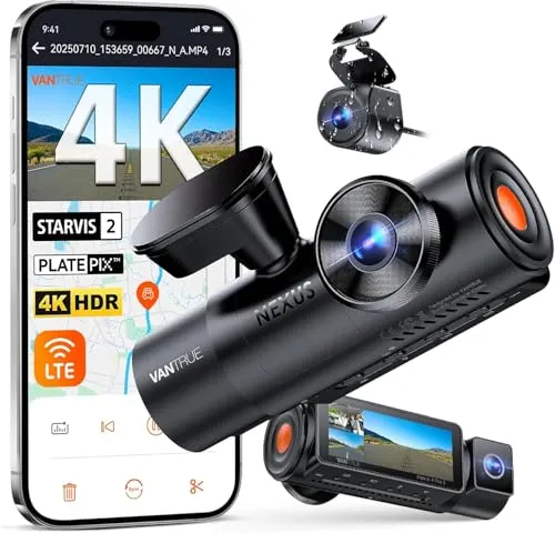 VANTRUE N4 Pro S 4K Dashcam – 3 Kanal Auto Kamera mit GPS und WiFi