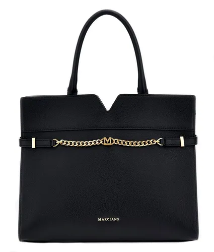 Marciano by Guess  Handtasche Henkeltasche Magne Jet  Satchel Leder  Schwarz Neu