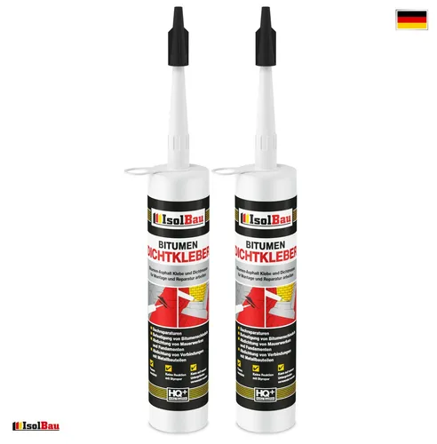 Bitumenkleber 2 x 310 ml Dichtstoff Dachdicht Bitumen Dichtmasse Schindelkleber