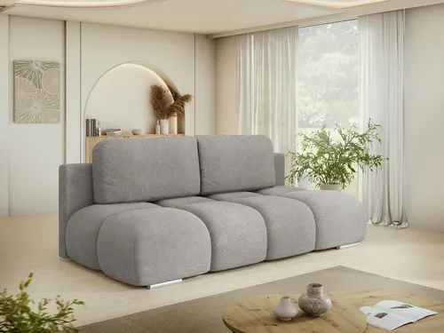 Mirjan24 Schlafsofa Grau, 3-Sitzer mit Schlaffunktion - Elegantes 3-Sitzer Schlafsofa in Grau, ideal für Wohnzimmer. Mit zwei praktischen Bettkästen und ausziehbarer Schlaffunktion für zusätzlichen Komfort. Perfekt für Gästeübernachtungen.