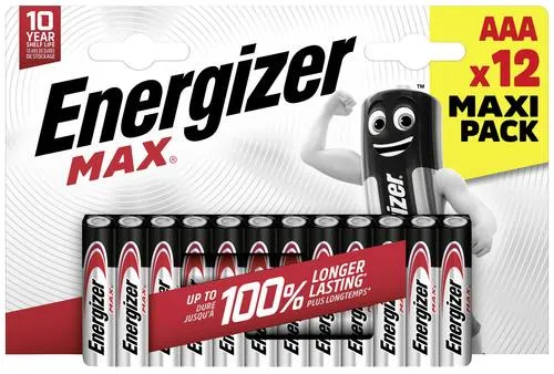 Energizer Max Micro (AAA)-Batterie Alkali-Mangan 1.5V 12St.