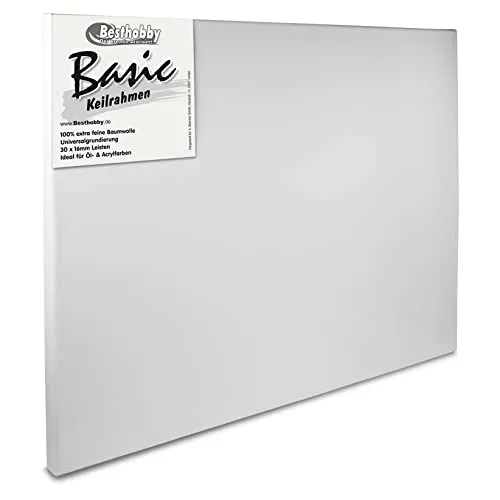 Keilrahmen -Basic- (40x 50cm) / Leinwand Rahmen bespannt aus100% Baumwolle