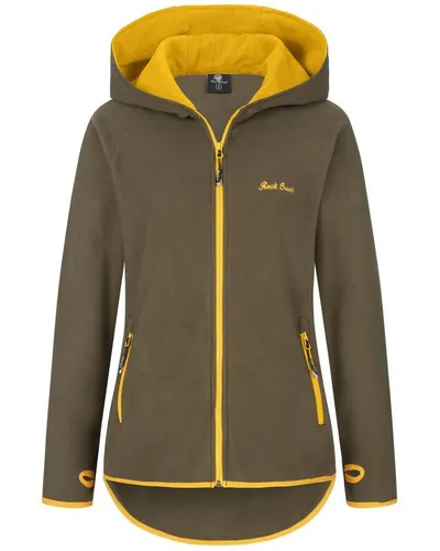 Rock Creek Fleecejacke Damen D-502 - Übergangsjacke im modernen Vokuhila-Style, bietet Eleganz und Komfort mit praktischen Daumenschlaufen für warme Hände und zwei Seitentaschen für Essentials.