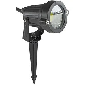 ChiliTec Gartenstrahler CT-GS5 schwarz, mit 5W LED, 230V, mit Erdspieß