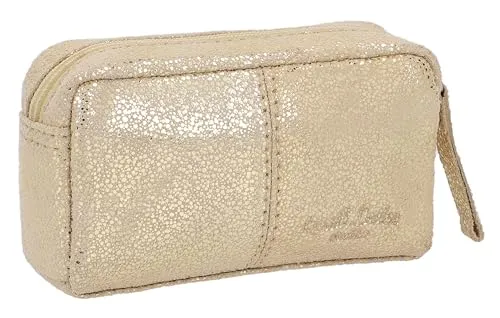 Gusti Schlüsseltasche Leder - Butler Schlüsseletui Schlüsselmappe Schlüsselmäppchen Damen Silber Leder