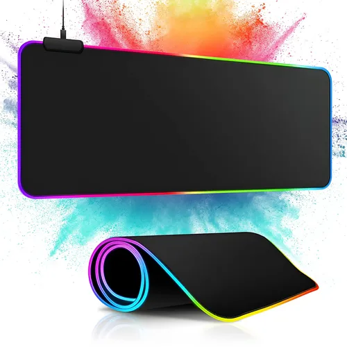 Gaming Mauspad RGB Mousepad 800x300mm XXL Gaming Mousepad groß 13 Beleuchtung...