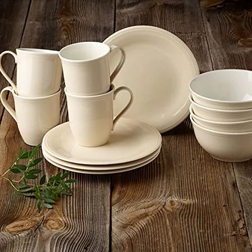 Villeroy & Boch Frühstücksservice Color Loop, Beige - 12-teiliges Keramik Geschirrset in modernem Uni-Design, ideal für stilvolle Frühstücke und besondere Anlässe.