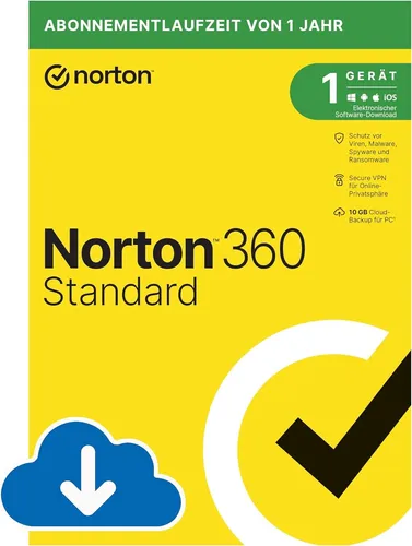 Norton 360 Standard | 1 Gerät | 1 Jahr | PC/Mac/iOS/Android | Download-Version
