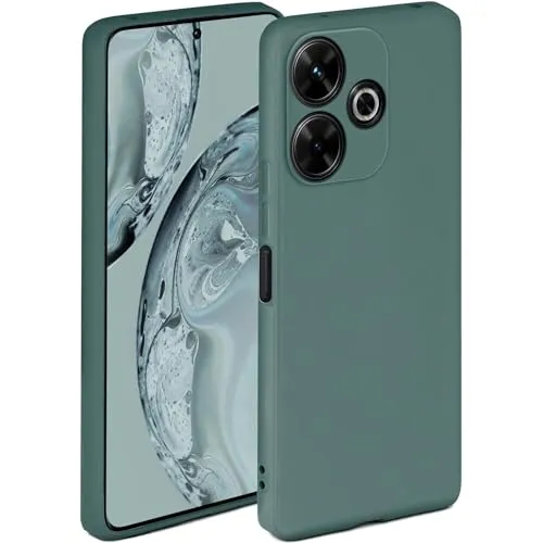 ONEFLOW Soft Case für Redmi 13 Hülle aus Silikon mit Kameraschutz, Silikonhülle mit erhöhtem Schutz fürs Display, Backcover Schutzhülle, weiche Handyhülle, Petrol
