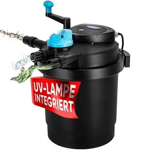 Teicher Teichdruckfilter mit UV Lampe – 11 W UVC Klärer für Gartenteich