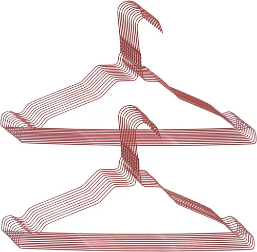 RSR Hangers Kleiderbügel Drahtbügel Metall Rot einfarbig 40 cm, (100-tlg)