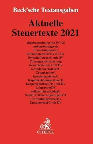Aktuelle Steuertexte 2021: Textausgabe