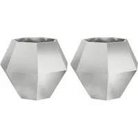 vidaXL Pflanzkübel 2er Set Silber 75 x 75 x 60 cm aus verzinktem Stahl - Stilvolles 2er Set Pflanzkübel aus robustem verzinktem Stahl, ideal für Gärten und Terrassen. Das rechteckige Design bietet Platz für verschiedene Pflanzen und wertet jeden Außenbereich auf.