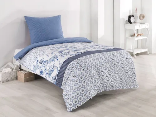 Buymax Wendebettwäsche Set 200x200 cm, 100% Baumwolle Renforce - Hochwertige 3-teilige Bettwäsche aus 100% Baumwolle, atmungsaktiv und strapazierfähig. Ideal für ein angenehmes Schlafklima, mit praktischem Reißverschluss. Pflegeleicht und bügelleicht.