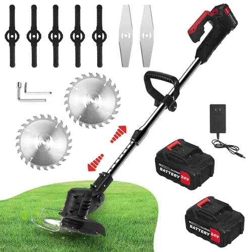 Rasentrimmer Akku 24V mit 2 Akkus und Ladegerät