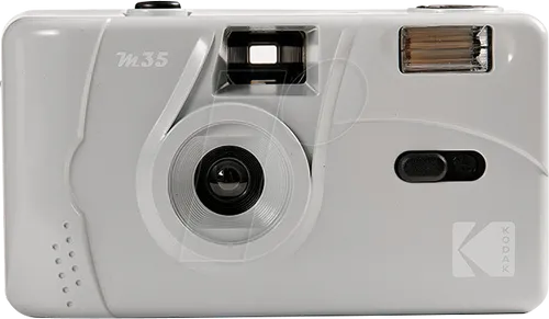 KODAK DA00255 - Analogkamera M35, 35mm, grau - Analoge Kamera für Fotofans, mit festem Scharfstellobjektiv und eingebautem Blitz. Ideal für unvergessliche Erinnerungen, leicht und wiederverwendbar mit 35-mm-Film.