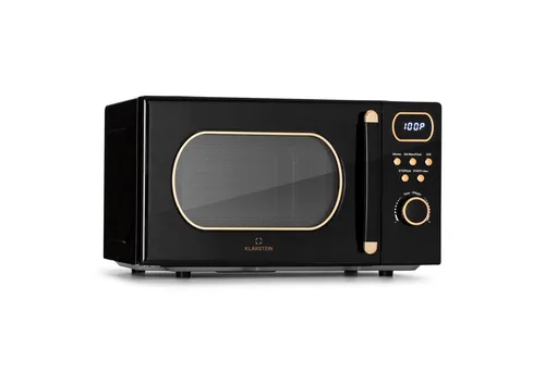 Klarstein Mikrowelle mit Grill, 20 l – Schwarz - Mikrowelle und Grill in einem, mit 1500 W Leistung und Heißluftfunktion für vielseitige Kochmöglichkeiten. Ideal für schnelle und leckere Gerichte.