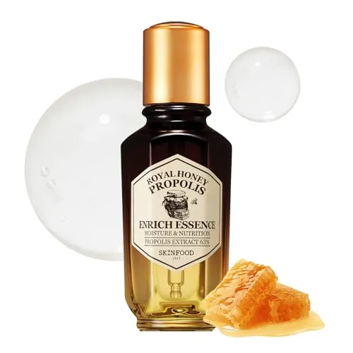 SKIN FOOD Königlicher Honig-Propolis-Toner - 50ml - Feuchtigkeitsspendendes Gesichtswasser mit 63% Schwarzbienen-Propolis für eine geschmeidige und strahlende Haut. Ideal zur Unterstützung der Pflege und für ein erfrischendes Reinigungserlebnis.