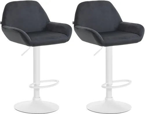 furnicato Barhocker Braga Set 2-teilig in Schwarz