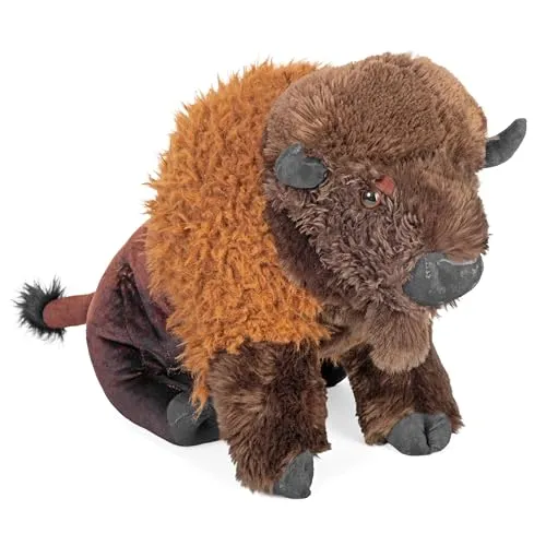 Wild Republic Artist Collection Bison - Plüschtier für Kinder, 38 cm - Umweltfreundliches Stofftier aus recycelten Wasserflaschen, ideal als Geschenk für Baby Showers oder Geburtstage. Fördert das Lernen über Tiere und Natur.