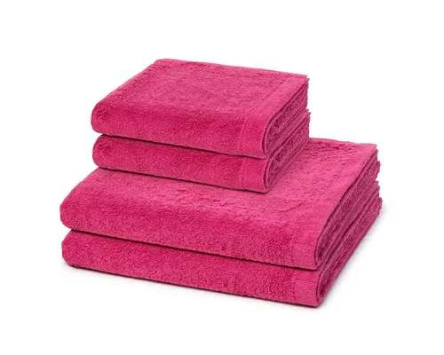 Cawö Handtuch Set Lifestyle, Walkfrottee in rot von Cawö