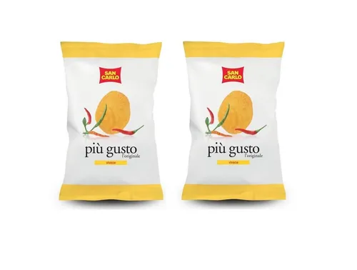 2x San Carlo Più Gusto Vivace Chips Patatine Kartoffelchips Gesalzen 50g Chips